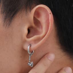 Viking Axe Hoop Earrings for Men,Stainless Steel Vicking Wolf Earrings,Retro Norse Mythology Jewelry Gift for Dad Brothers