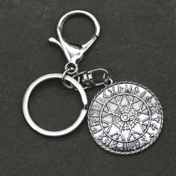 Viking Norse Runes Vegvisir Pendant Keychain For Men Women Magical Staves Compass Keying Amulet Talisman Jewelry