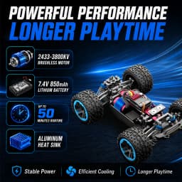 ZNLYRION RC Car SG201MAX PRO 1:20 4WD 40KM/H Brushed or 55KM/H Brushless Full Proportional Remote Control Truck with LED Lights Independent Suspension Metal Drive Shaft