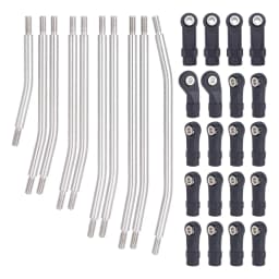 10Pcs 313/324mm Stainless Steel Linkage Chassis Link Rod Set for 1/10 Axial SCX10 II 90046 RC Crawler Upgrade Parts