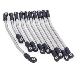 10Pcs 313/324mm Stainless Steel Linkage Chassis Link Rod Set for 1/10 Axial SCX10 II 90046 RC Crawler Upgrade Parts