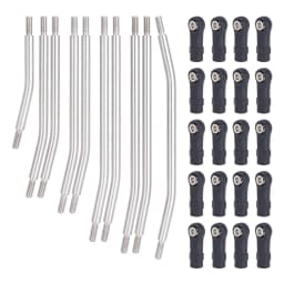 10Pcs 313/324mm Stainless Steel Linkage Chassis Link Rod Set for 1/10 Axial SCX10 II 90046 RC Crawler Upgrade Parts