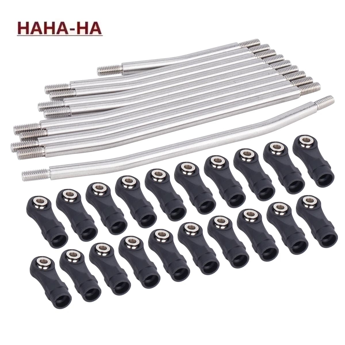 10Pcs 313/324mm Stainless Steel Linkage Chassis Link Rod Set for 1/10 Axial SCX10 II 90046 RC Crawler Upgrade Parts