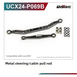 UDIRC UCX2405 1/24 RC Car Upgrade Kit Counterweight Brass Coupler Metal Front Axle Center Drive Shaft Car Shell Parts