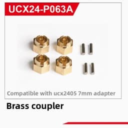 UDIRC UCX2405 1/24 RC Car Upgrade Kit Counterweight Brass Coupler Metal Front Axle Center Drive Shaft Car Shell Parts