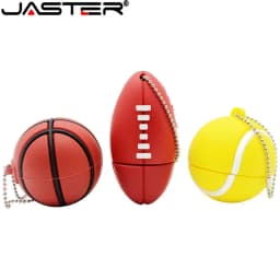 JASTER Football USB Flash Drives 128GB Basketball Memory Stick 64GB Golf Ball Pen Drive 32GB Tennis Pendrive 16GB Creative Gift