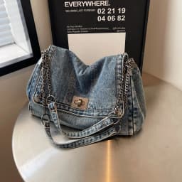 Denim bag women 2025 New fashion casual shoulder bags large capacity Tote Bag class commuting crossbody Bags for women bolsa sac