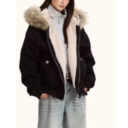Fur Collar Hooded Parkas Y2k Harajuku Thicken Padded Jackets Casual Zipper Gothic Women&Men Winter Coats Streetwear New кур Punk