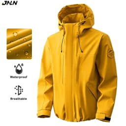 JNLN Men's Women's Waterproof Hiking Jacket Trekking Camping Mountaineering Windbreaker Unisex Outdoor Sport Windproof Rain Coat
