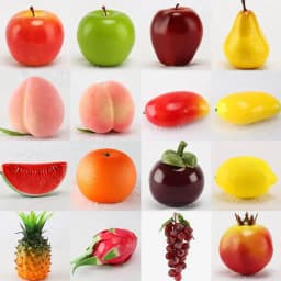 Artificial Fruits and Vegetables Home Decoration Fake Orange Peach Apple Pear Grape Lemon Peach Ornament Food Photography Props