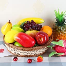 Artificial Fruits and Vegetables Home Decoration Fake Orange Peach Apple Pear Grape Lemon Peach Ornament Food Photography Props