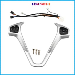 With Frame + Wire Car Cruise Control Buttons Blue / Red Backlight Steering Wheel Volume Button For Ford Fiesta MK7 Ecosport 2013
