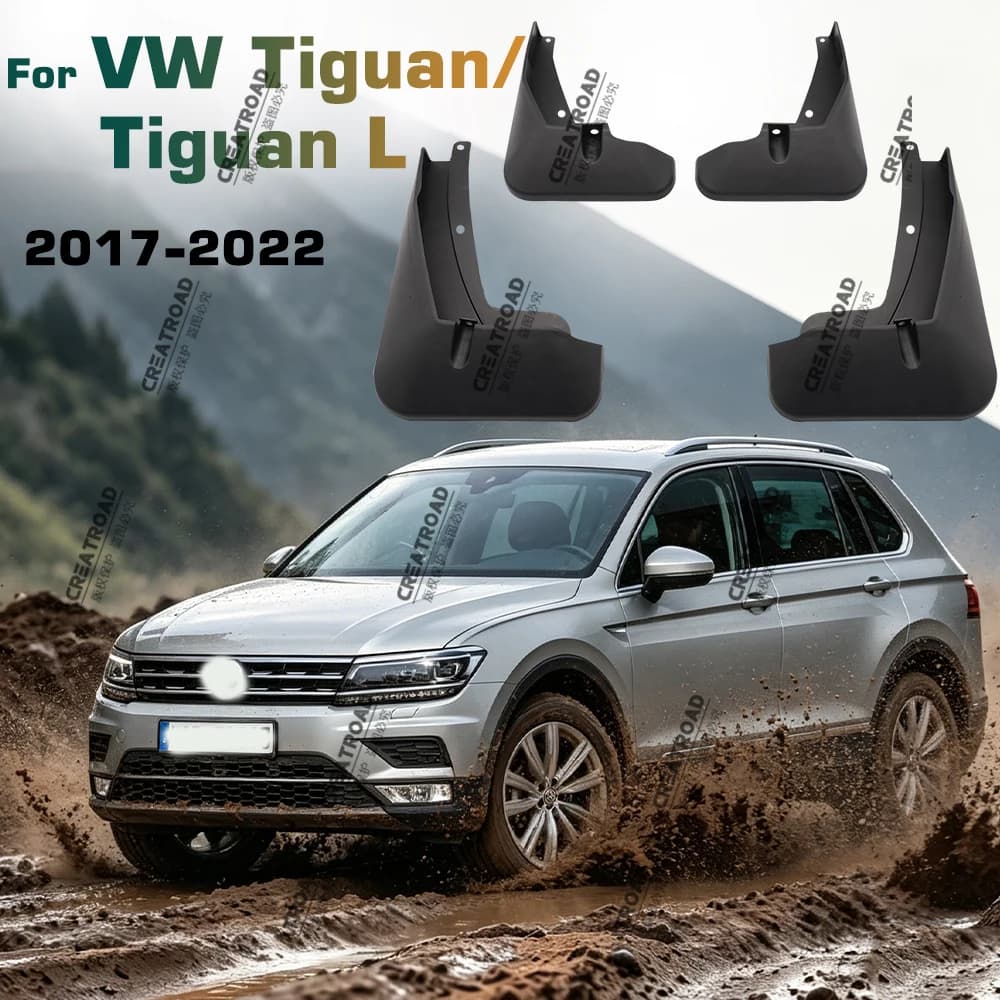 Mud-Flap for Volkswagen VW Tiguan R-line L-phev Fender MudGuard Splash Flap Mudguards Mud Flap Auto Accessories Car Fender 4 PCS