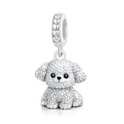Pan Charms Puppy Dog Paw Print Pet Lover Pendant Charm Beads Fit Original Bracelet Jewelry DIY Birthday Gift for Her/Him Women