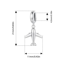 Wostu 925 Sterling Silver Travel Landmark Charms Camera Globe Airplane Eiffel Tower Big Ben Dangle Beads Fit Bracelet Women DIY