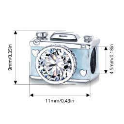 Wostu 925 Sterling Silver Travel Landmark Charms Camera Globe Airplane Eiffel Tower Big Ben Dangle Beads Fit Bracelet Women DIY
