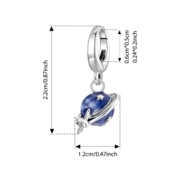 Wostu 925 Sterling Silver Travel Landmark Charms Camera Globe Airplane Eiffel Tower Big Ben Dangle Beads Fit Bracelet Women DIY