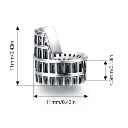 Wostu 925 Sterling Silver Travel Landmark Charms Camera Globe Airplane Eiffel Tower Big Ben Dangle Beads Fit Bracelet Women DIY