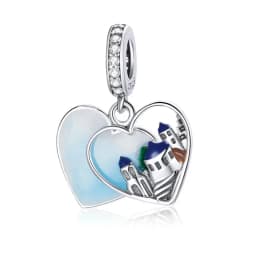 Wostu 925 Sterling Silver Travel Landmark Charms Camera Globe Airplane Eiffel Tower Big Ben Dangle Beads Fit Bracelet Women DIY