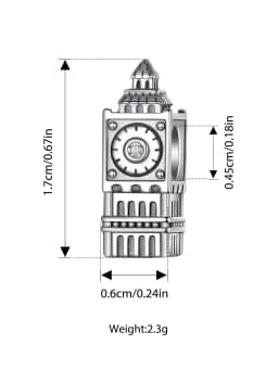 Wostu 925 Sterling Silver Travel Landmark Charms Camera Globe Airplane Eiffel Tower Big Ben Dangle Beads Fit Bracelet Women DIY