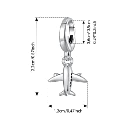 Wostu 925 Sterling Silver Travel Landmark Charms Camera Globe Airplane Eiffel Tower Big Ben Dangle Beads Fit Bracelet Women DIY