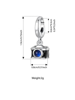 Wostu 925 Sterling Silver Travel Landmark Charms Camera Globe Airplane Eiffel Tower Big Ben Dangle Beads Fit Bracelet Women DIY