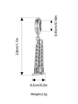 Wostu 925 Sterling Silver Travel Landmark Charms Camera Globe Airplane Eiffel Tower Big Ben Dangle Beads Fit Bracelet Women DIY