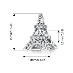 Wostu 925 Sterling Silver Travel Landmark Charms Camera Globe Airplane Eiffel Tower Big Ben Dangle Beads Fit Bracelet Women DIY