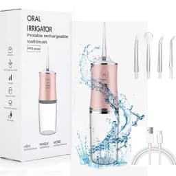 USB Portable Water Flosser 240ML Oral Irrigator with 4 Nozzles Dental Cleaning Jet Tool for Teeth Pick Mouth Oral Cleaning Agent