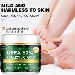 SEYHZE Foot Cream with 62% Urea And Salicylic Acid for Dry Rough Skin Tea Tree Oil Aloe Butter Oil Glycerin H-Aloe Vera Moisturi