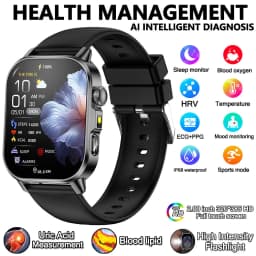 2026 New Professional-Grade Health Smart Watch Men ECG BP HR Uric Acid Lipid BMI Body Analysis Bluetooth Call Smartwatch Women