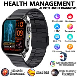 2026 New Professional-Grade Health Smart Watch Men ECG BP HR Uric Acid Lipid BMI Body Analysis Bluetooth Call Smartwatch Women