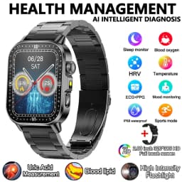 2026 New Professional-Grade Health Smart Watch Men ECG BP HR Uric Acid Lipid BMI Body Analysis Bluetooth Call Smartwatch Women