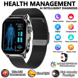 2026 New Professional-Grade Health Smart Watch Men ECG BP HR Uric Acid Lipid BMI Body Analysis Bluetooth Call Smartwatch Women