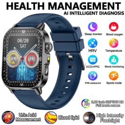 2026 New Professional-Grade Health Smart Watch Men ECG BP HR Uric Acid Lipid BMI Body Analysis Bluetooth Call Smartwatch Women