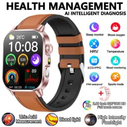 2026 New Professional-Grade Health Smart Watch Men ECG BP HR Uric Acid Lipid BMI Body Analysis Bluetooth Call Smartwatch Women