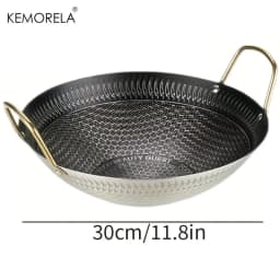 1PCS Stainless Steel Non-Stick Honeycomb Pan 24/26/28/30cm for Kitchen Fast Heat Conduction, Scratch-Resistant Non-Stick Surface