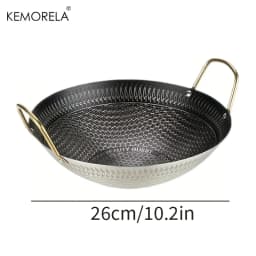 1PCS Stainless Steel Non-Stick Honeycomb Pan 24/26/28/30cm for Kitchen Fast Heat Conduction, Scratch-Resistant Non-Stick Surface