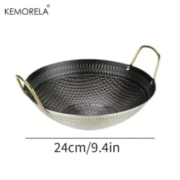 1PCS Stainless Steel Non-Stick Honeycomb Pan 24/26/28/30cm for Kitchen Fast Heat Conduction, Scratch-Resistant Non-Stick Surface