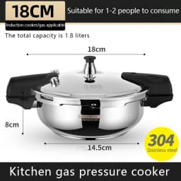 Kitchen Gas Pressure Cooker, 80KPa, Pressure Cooker, Rice Cooker, Energy-saving, Safety Protection, Fast Cooking Machinery