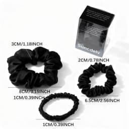 6A grade 100% silk Fabric Women Hair Scrunchies 22 Momme High Quality Hair Ties set Combination Hairbands Hair Accessories