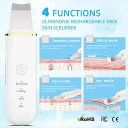 Ultrasonic Skin Scrubber Face Spatula Pore Cleaner Blackhead Remover Shovel Skin Care Tool for Facial Lifting and Deep Cleansing