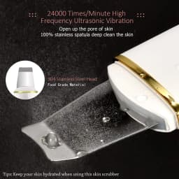 Ultrasonic Skin Scrubber Face Spatula Pore Cleaner Blackhead Remover Shovel Skin Care Tool for Facial Lifting and Deep Cleansing