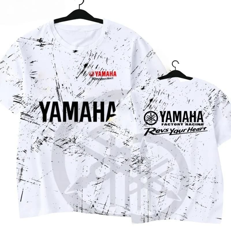 2026 Summer Yamaha Trendy Printed Short Sleeves for Men Women, Fashion, Leisure, Personalized Motorcycle Riding Clothes