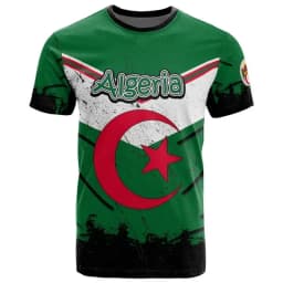 Algeria 3D T-Shirt Short Sleeves Casual Sports Loose T-Shirt Flag Print High Quality T-Shirt Summer Round Neck Men Ladies Tops