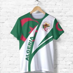 Algeria 3D T-Shirt Short Sleeves Casual Sports Loose T-Shirt Flag Print High Quality T-Shirt Summer Round Neck Men Ladies Tops