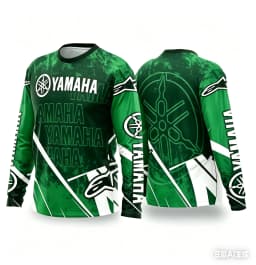 Summer YAMAHA New Men Women Motorcycle Riding Suit Loose Breathable Quick Drying Off-Road Racing Suit Long Sleeved Sports Tee