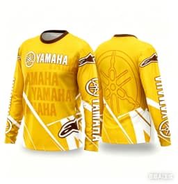 Summer YAMAHA New Men Women Motorcycle Riding Suit Loose Breathable Quick Drying Off-Road Racing Suit Long Sleeved Sports Tee
