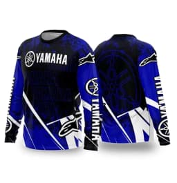 Summer YAMAHA New Men Women Motorcycle Riding Suit Loose Breathable Quick Drying Off-Road Racing Suit Long Sleeved Sports Tee