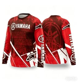 Summer YAMAHA New Men Women Motorcycle Riding Suit Loose Breathable Quick Drying Off-Road Racing Suit Long Sleeved Sports Tee